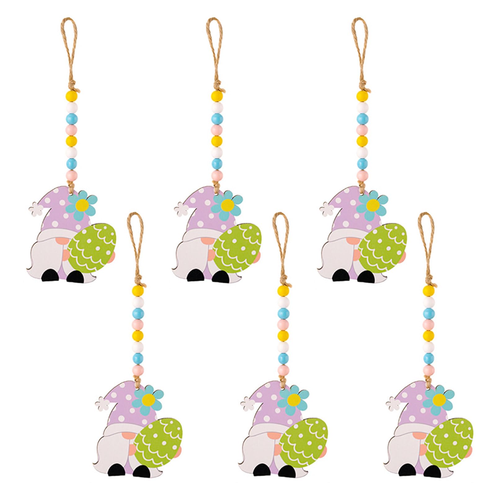 Buxuaaaa B Uxuaaaa 6Pcs Easter Wood Hanging Ornaments Wood Slices Ornaments Decoration With Rope For Easter Decorations Hanging Pendant Decorations Indoor Outdoor For Tree Decoration