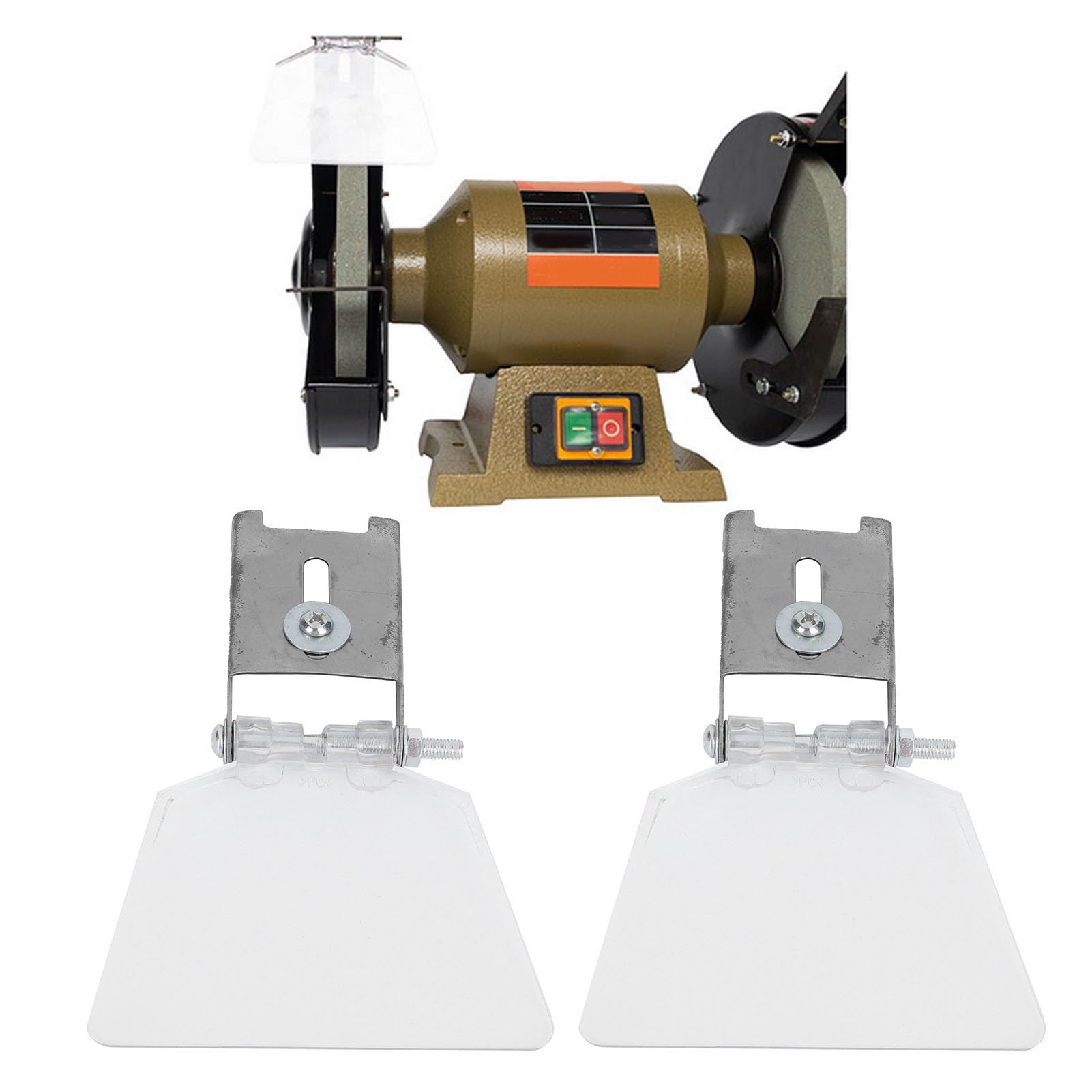 2pcs smerigliatrice da banco Eyeshield 304 piccola custodia di sicurezza in acciaio inossidabile kit di accessori per la protezione degli attrezzi per la maggior parte delle smerigliatrici da banco
