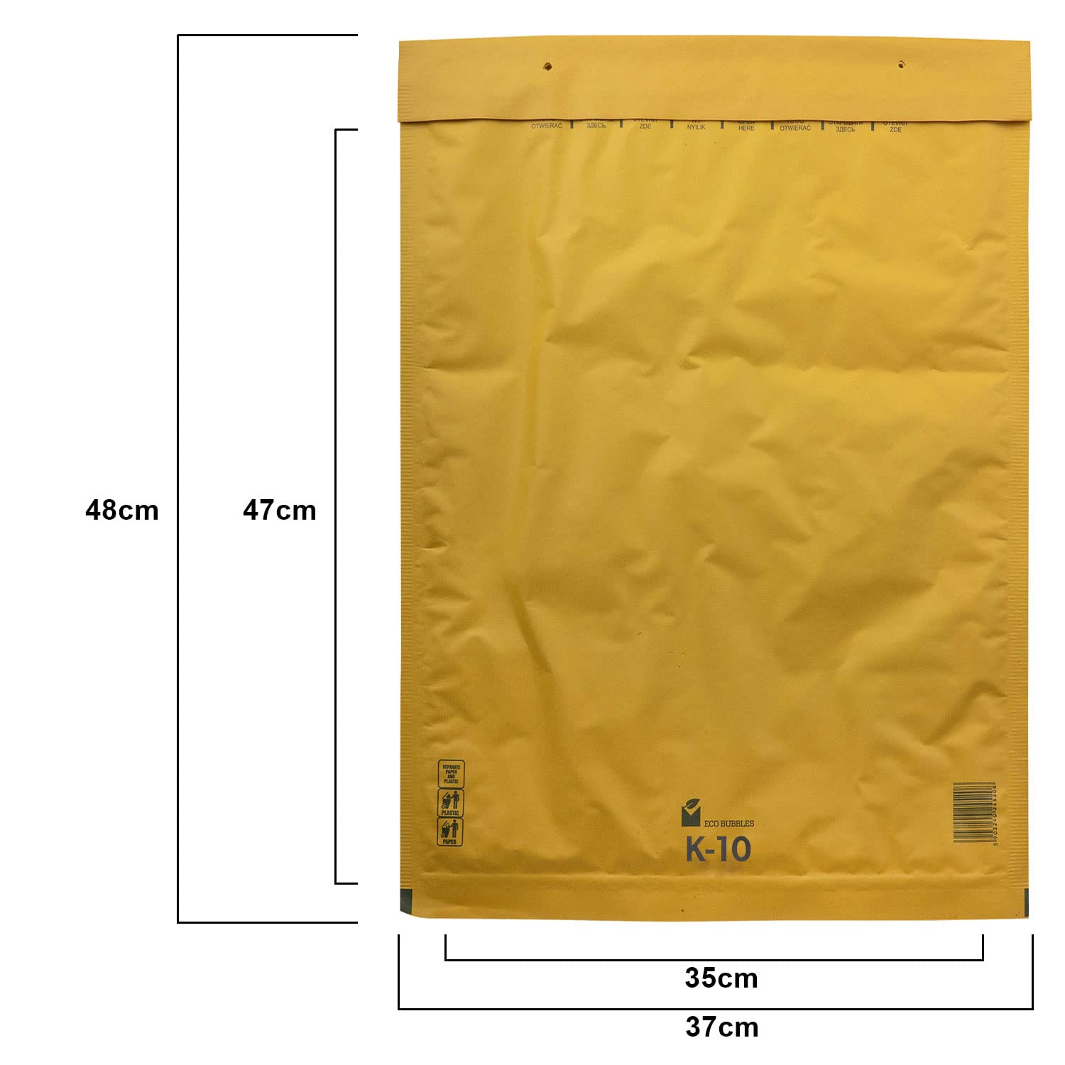 200 Versandtaschen Luftpolsterumschläge 370 x 480 mm DIN C3 Luftpolsterversandtaschen Luftpolstertaschen Gr. K/10 K10 braun Umschläge haftklebend gepolstert Polsterumschlag Taschen