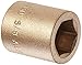 Ampco Safety Tools SS-3/8D5/8 Socket, Standard, Non-Sparking, Non-Magnetic, Corrosion Resistant, 3/8