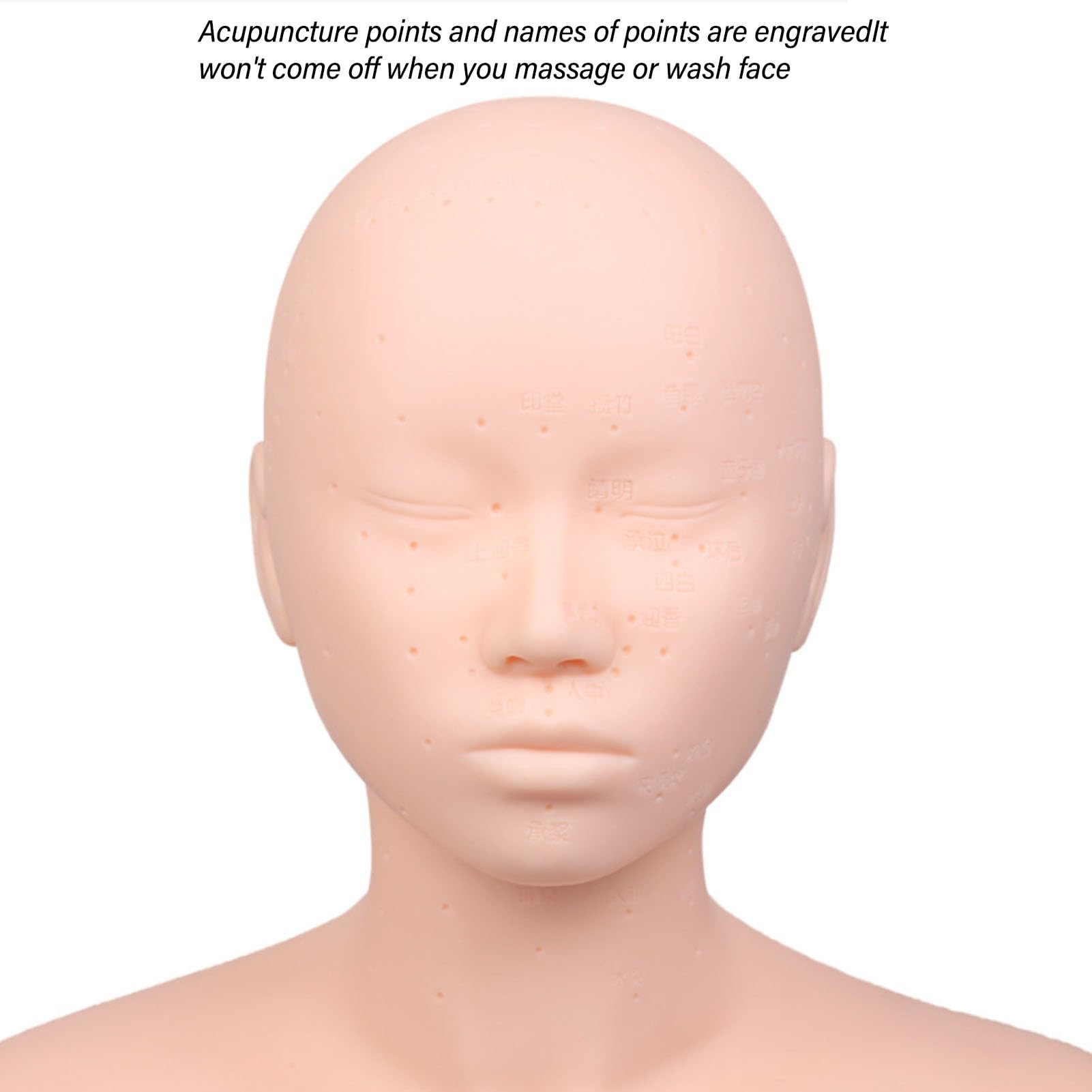 Testa di manichino per allenamento pratica, versatile, morbida e confortevole al tatto, modello con spalla per massaggio, cura di bellezza, agopuntura, pratica in PVC ad alta densità, gomma