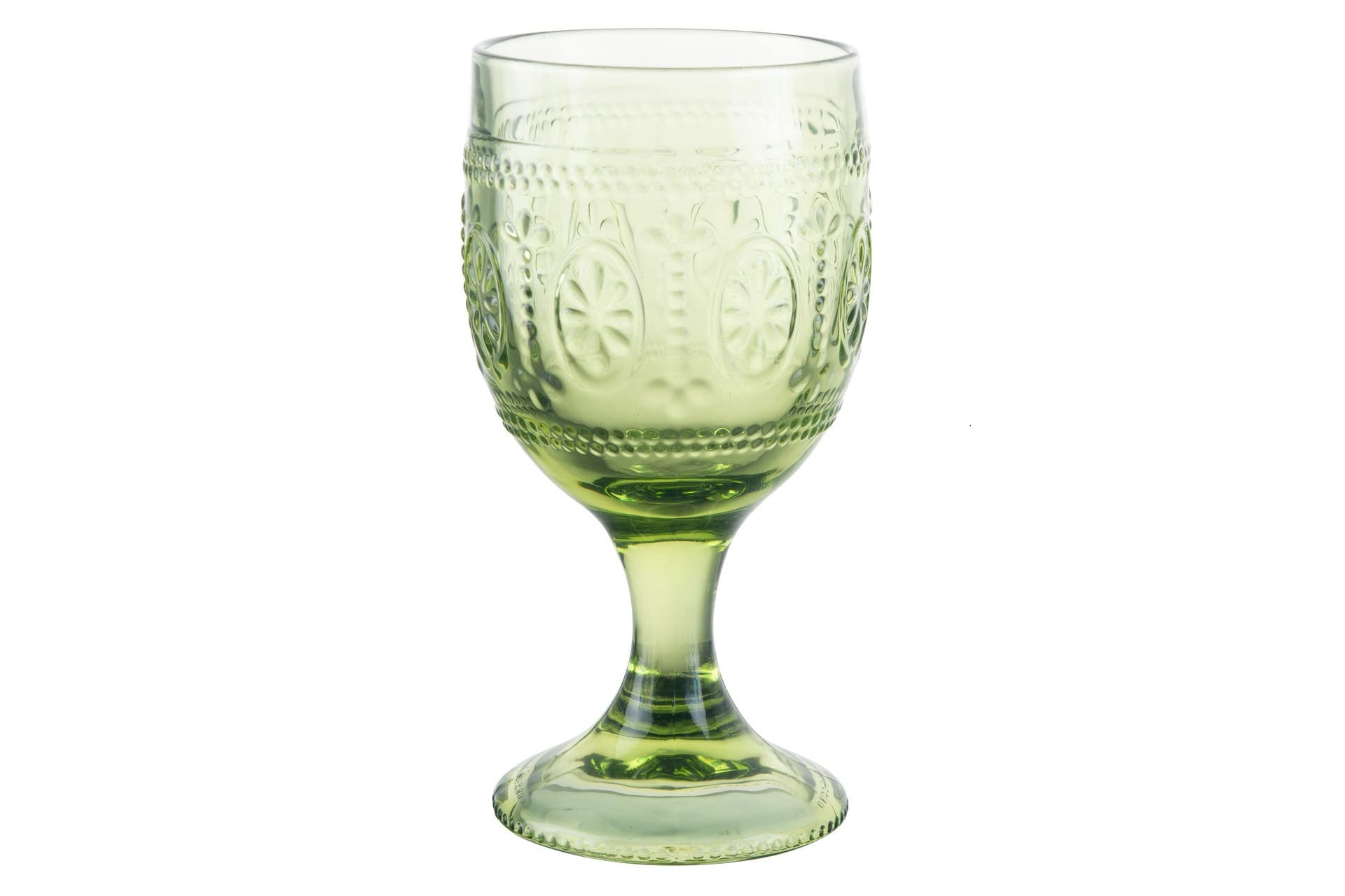 SWEET HOME Juego de 6 copas de vino de cristal colores surtidos 37 cl Barroco, cód. BC02407LU 17,5 h diámetro 8,3 by Varotto & Co.