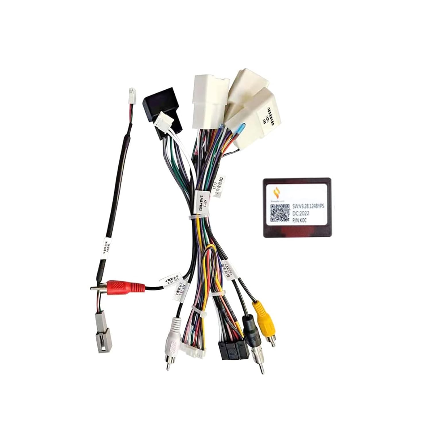 16pin Car Radio Stereo Power Wiring Harness fit for Toyota Camry Sienna Corolla Avalon Tacoma 2018+ RAV4 2020 Supports Factory JBL Amplifier OEM Backup Camera