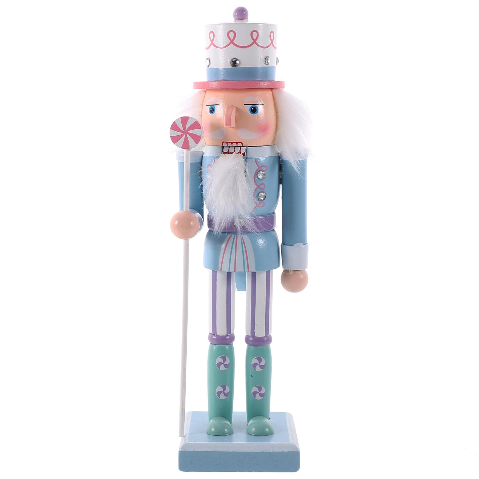 Nutcracker Houten Die Beeldje Op Witte Achtergrond Wordt Geïsoleerd