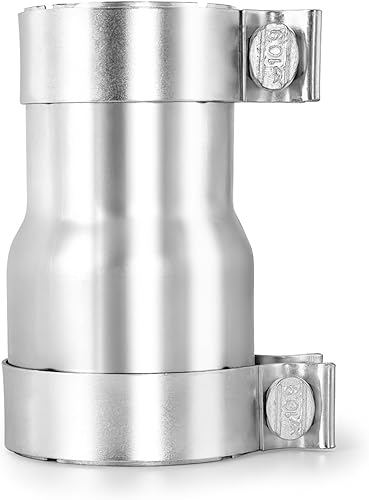 Miniatura 7 de Peastorm Adaptador reductor de tubo de escape de identificación de 2 pulgadas a 2.5 pulgadas con abrazaderas