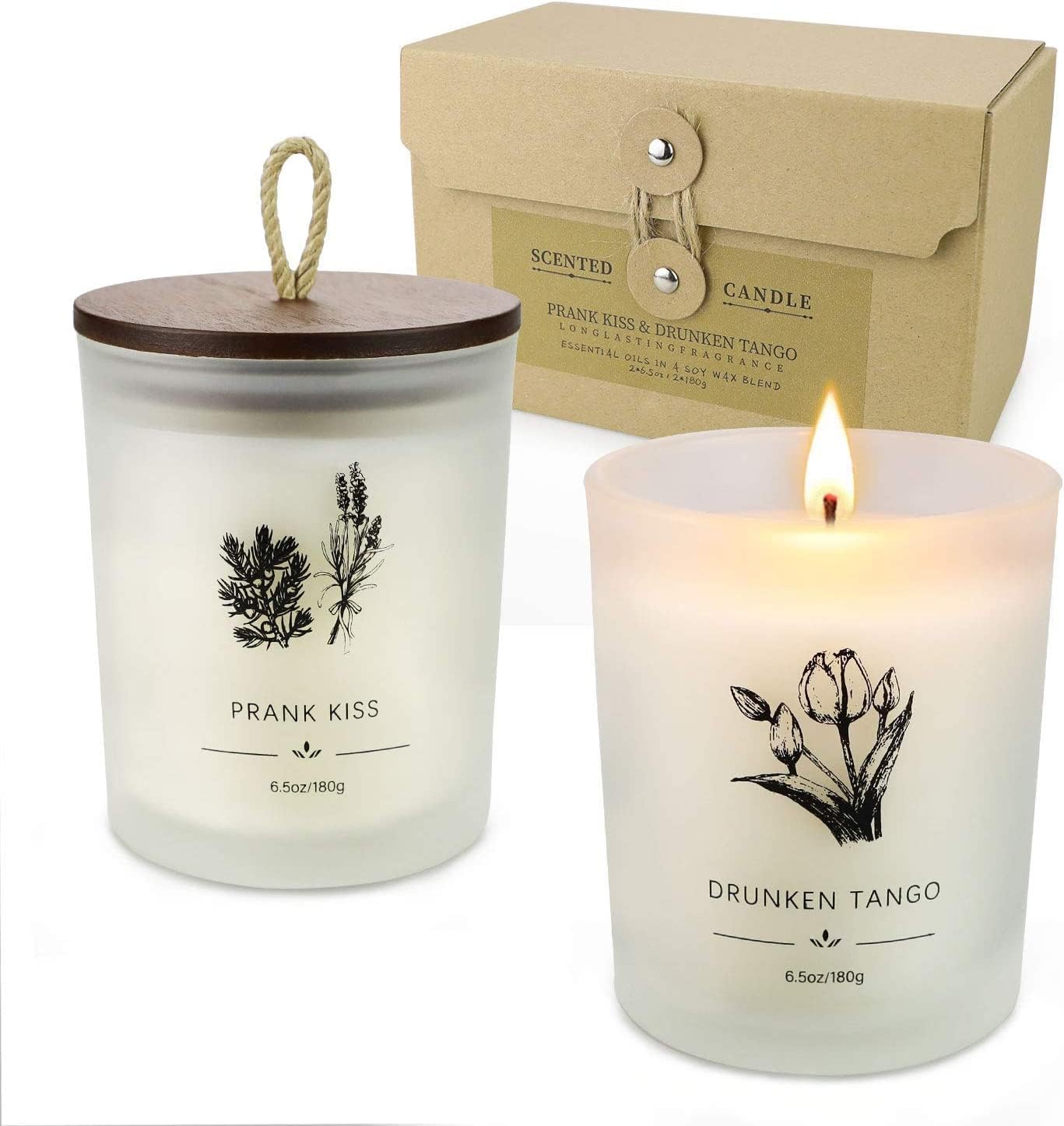 Amazon.de Duftkerzen im Glas, 180g Duftkerzen Geschenkset, 40 Stunden