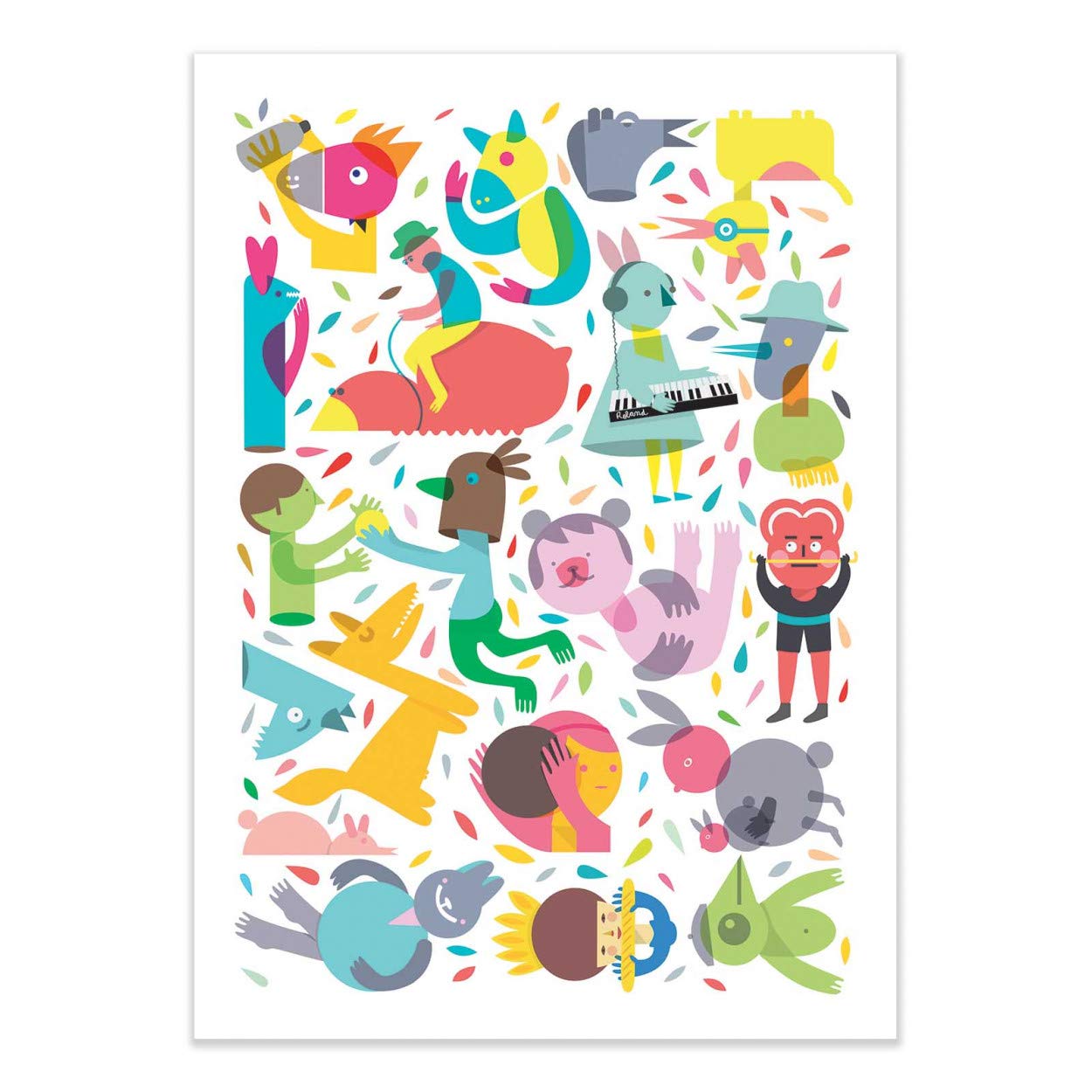 Wall Editions Art-Poster - Party Version 4 - Judy Kaufmann