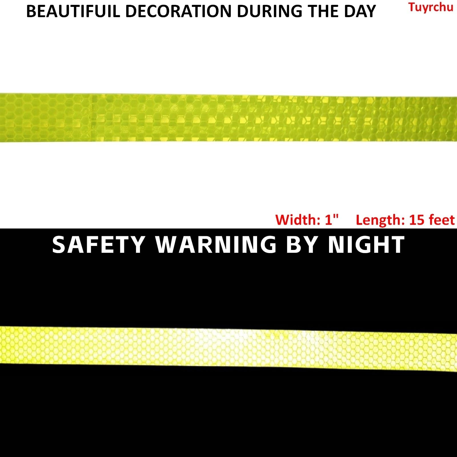 Fasi Bande Réfléchissante Lumineuse LED Jaune Néon