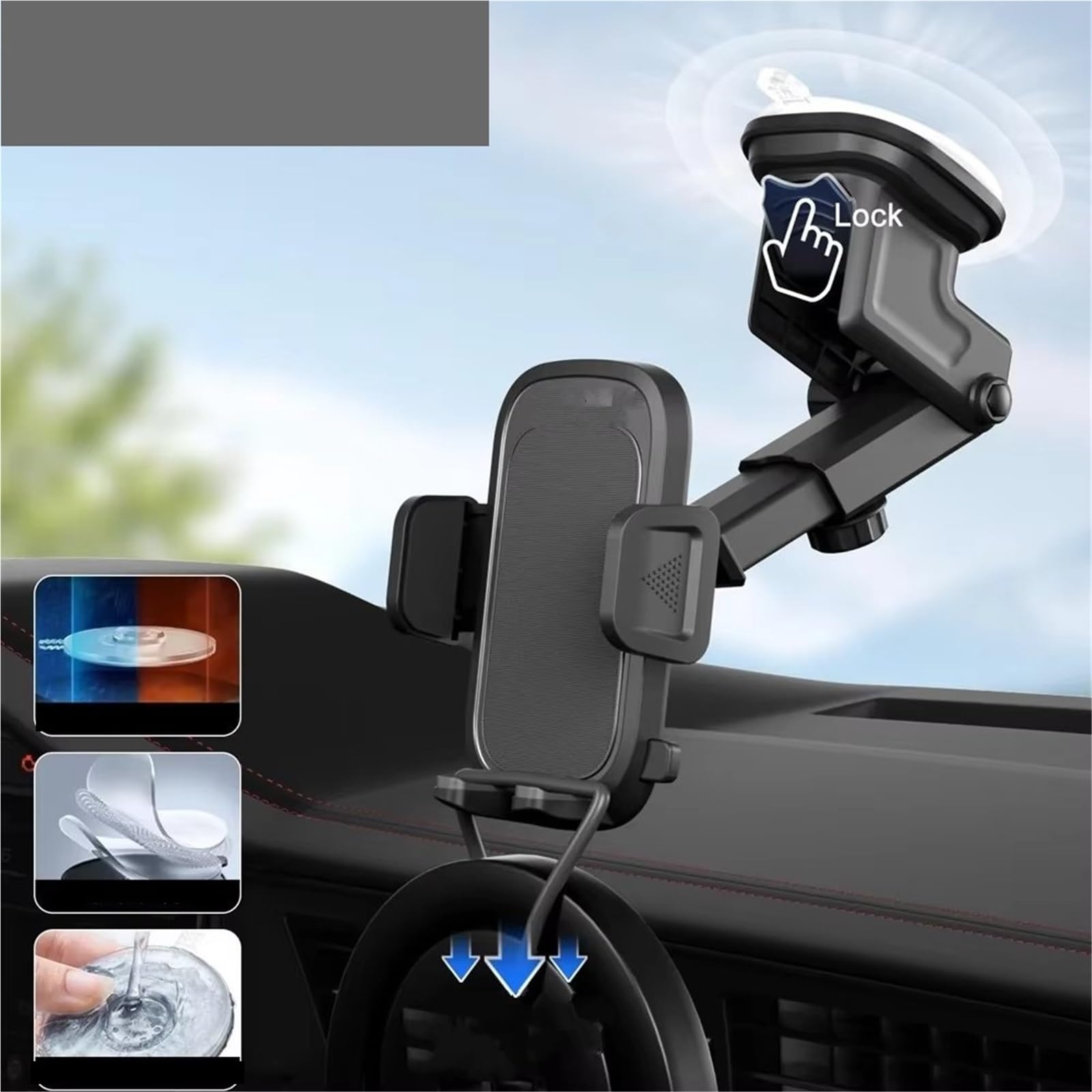 Per Huawei Universale Xnyocn Auto Telefono Supporto Per Super Stabile Auto Cellulare Cruscotto Parabrezza Aria Sfiato Mount Porta Cellulare Auto(Suckers Holder)