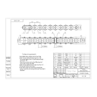 Vista 2 de PGN #40 - Cadena de rodillos de 3 pies + eslabón de conexión gratuito, cadenas de acero al carbono para bicicletas, mini bicicletas, motocicletas