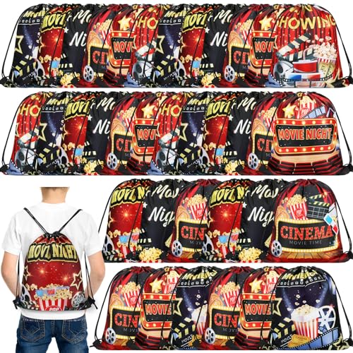 Sweetude 36 Pcs Movie Night Party Drawstring Theater Goodie Bags