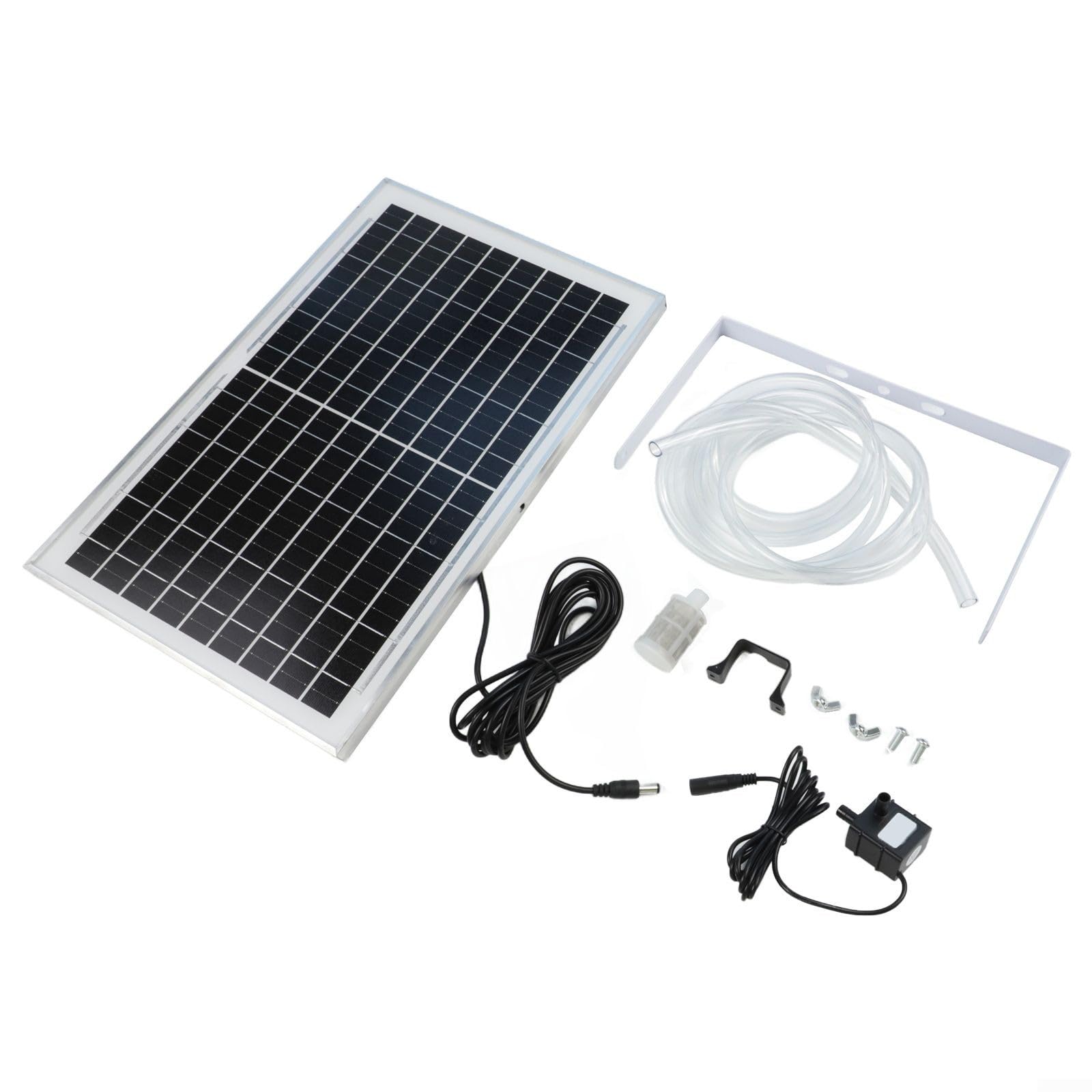 Kit solare per laghetto con pannello policristallino, fontana sommergibile per la circolazione dell'acqua del giardino, sistema aeratore per acquari e filtro per acquari esterni