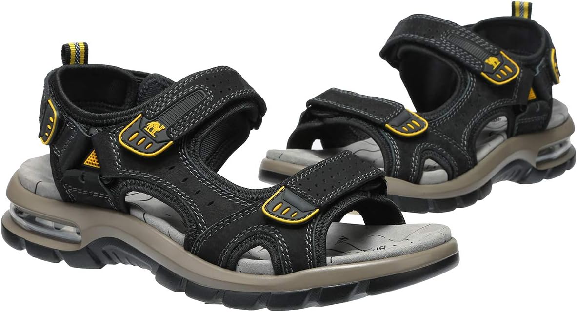 CAMEL CROWN Men's Leather Sandals for Hiking Walking Beach Treads Water Athletic Outdoor with Premium Air Cushion | Waterproof - Image 7