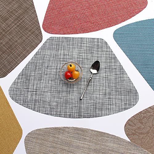 Sets de table en PVC lot de 6 beige antidérapant et résistant à la chaleur - 7