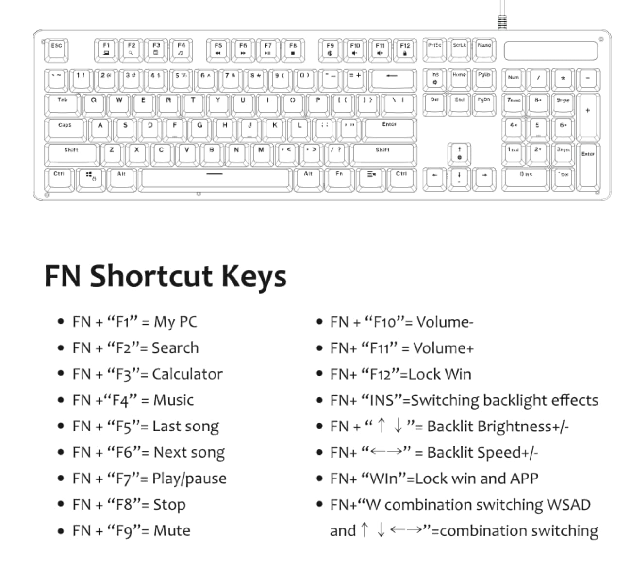 adj Klawiatura mechaniczna BRYCK USB MECHANICAL KEYBOARD
