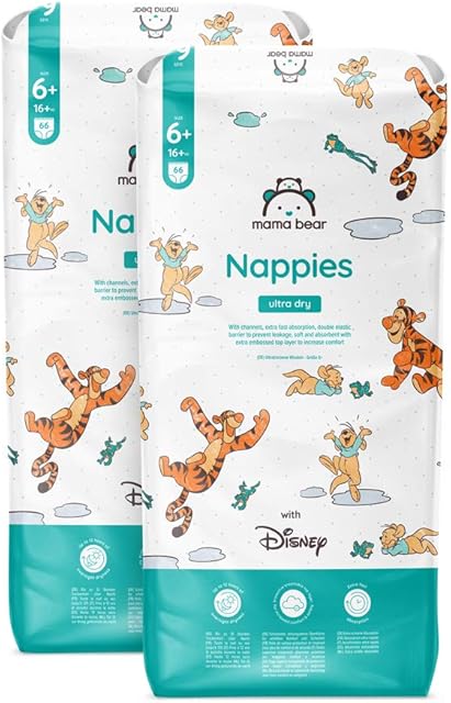 Mama Bear - Disney - 132 Ultra Dry Nappies - Size 6+ (16+ kg) - MONTHLY PACK