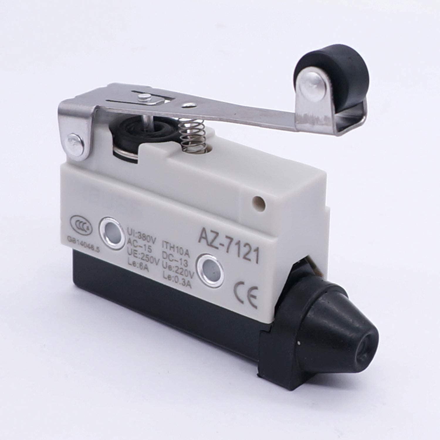Interruptor de límite de brazo de palanca de rodillo ajustable momentáneo 380V 10A NC NO microinterruptores interruptor electronico