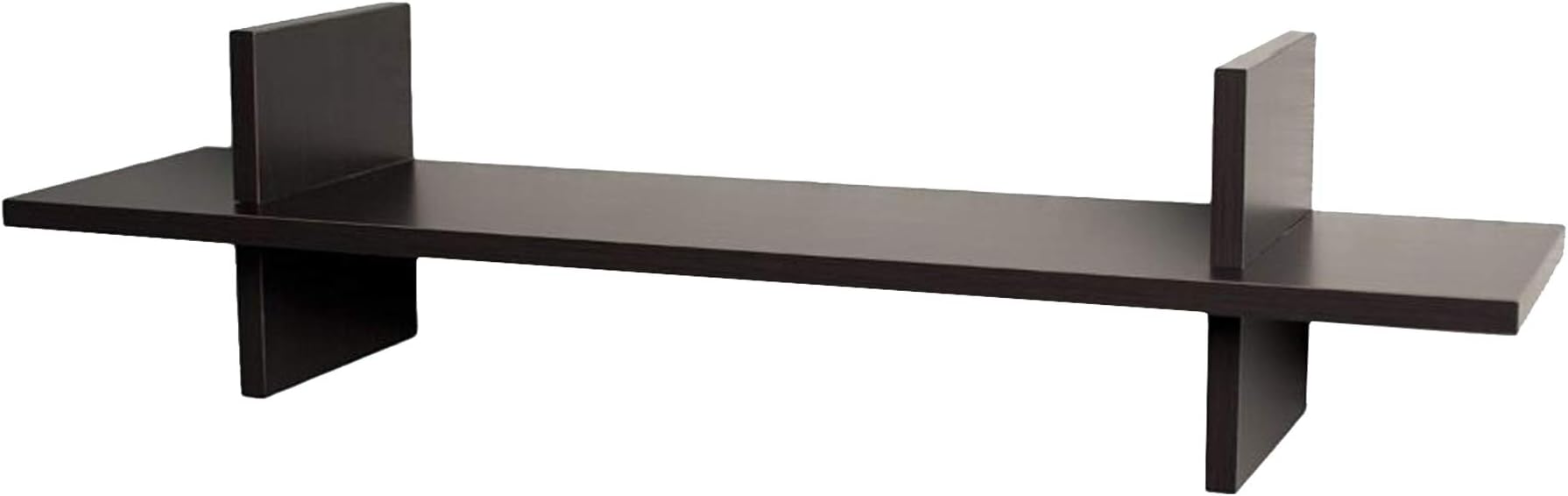Benzara 3-Shelf Modern H-Shaped Wall Shelf, Espresso