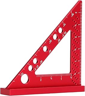 Protractor Square, High Multipurpose Clear Scales Carpenter Square Aluminum Alloy Layout Measuring Tool for DIY