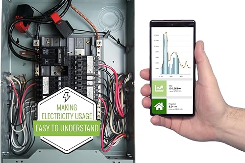 Miniatura 8 de Eyedro Monitor de energía para el hogar, monitor de uso de electricidad en tiempo real con medición de red solar, monitor de consumo de energía para