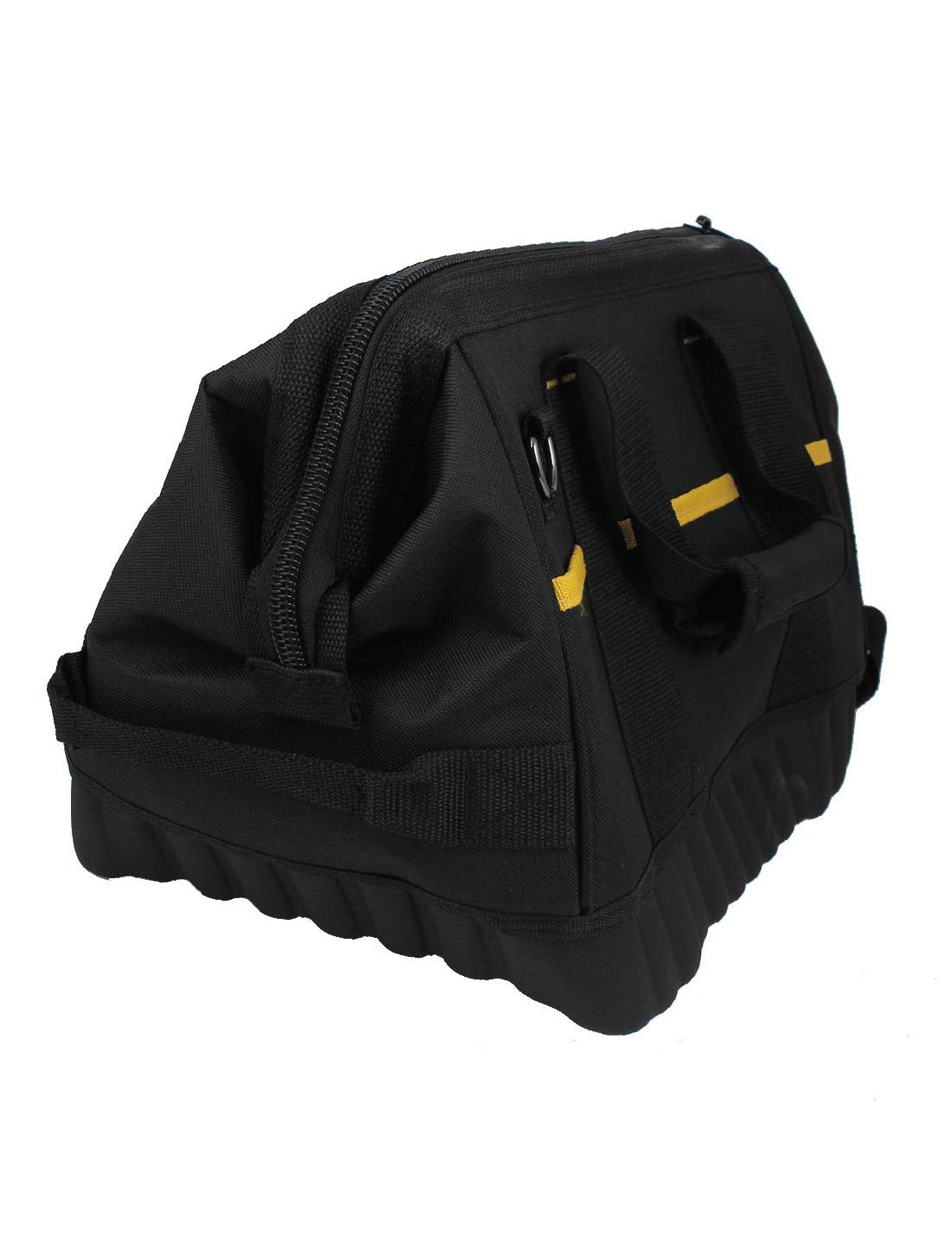 New Lon0167 Cierre de Destacados cremallera 13 compartimentos eficacia confiable Bolsa de herramientas para electricista de lona Negro Amarillo(id:6e8 08 1b 17f)
