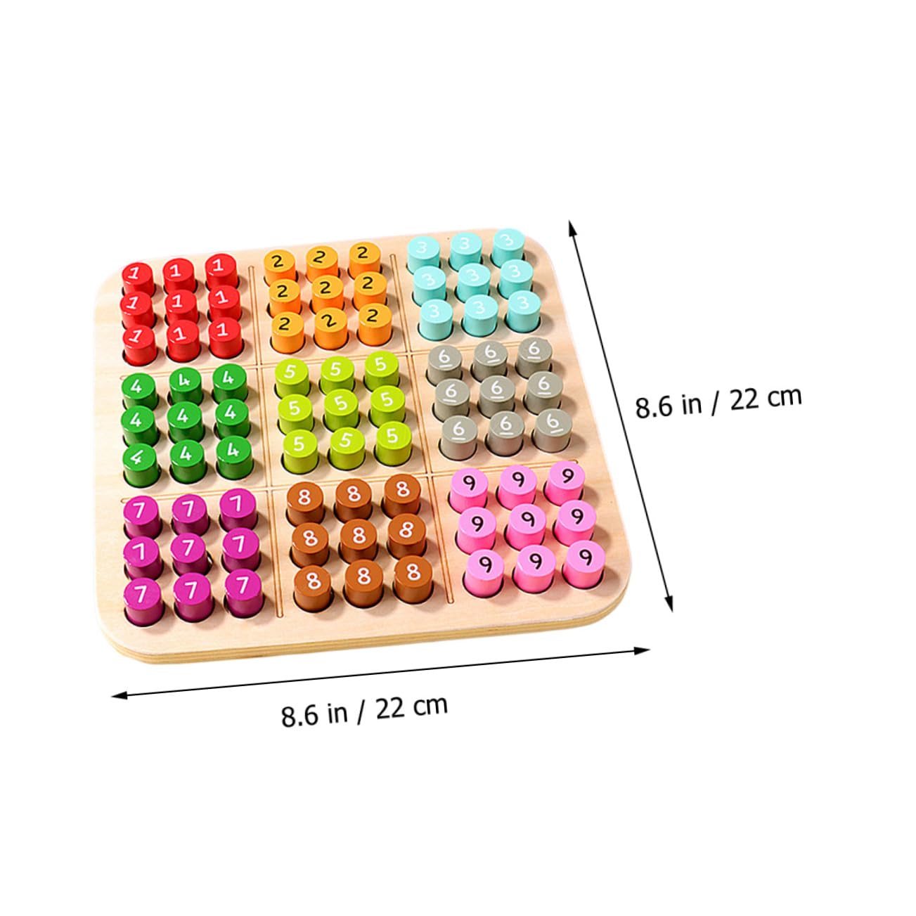 UPKOCH Holz Sudoku Brettspiel Lernspiel Denkspiel Holz Steckspiel Denkspiel für Vorschule Hand Augen Koordination und Gedächtnistraining Tragbar und Langlebig