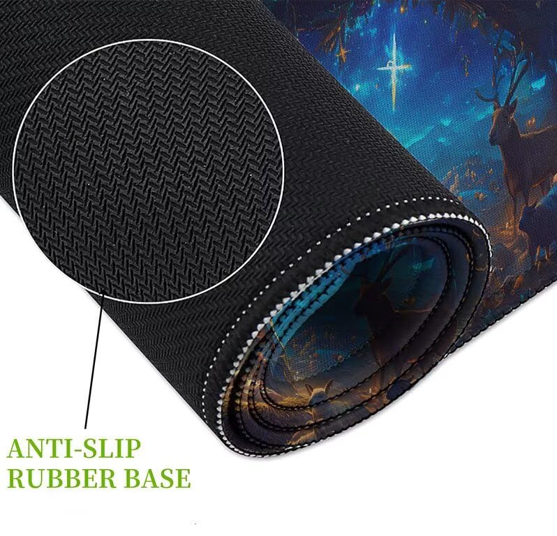 Tapis souris XXL de précision avec bords cousus renforcés
