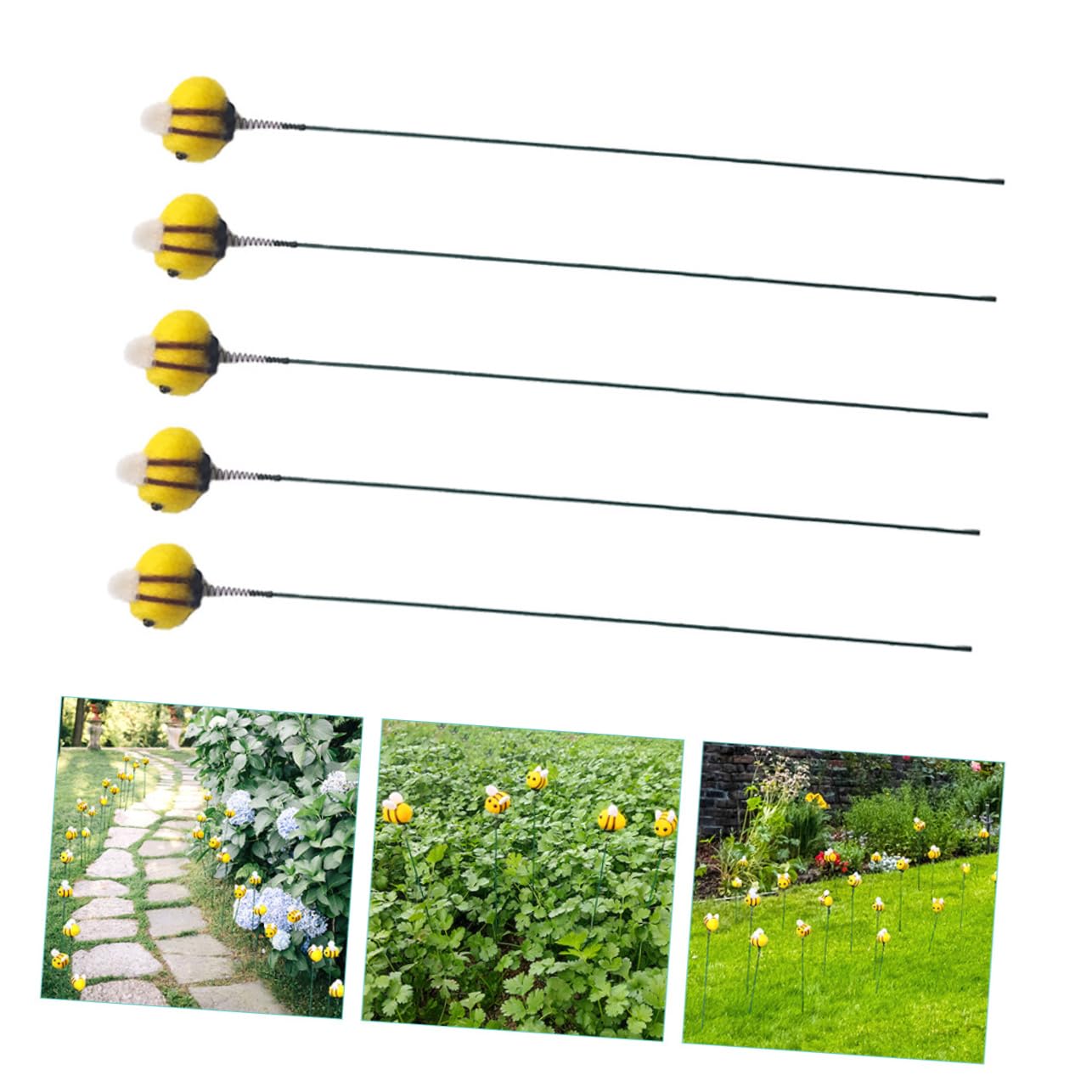Sosoport 20stücke Bienen Gartenstecker Dekorative Gartenpfähle Frischen Farben Für Lebendige Garten-Dekoration Für Blumenbeete Und Terrassen Bringt Frühlingsgefühl Und Freude Freie