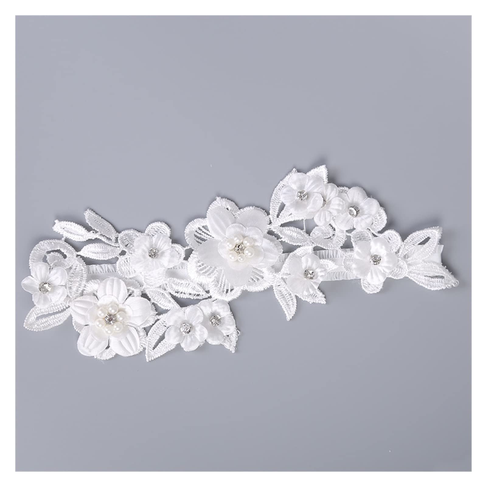 Giarrettiera in Pizzo Bianco - Accessori da Sposa da Sposa Giarrettiera Elasticizzata per Feste da Ballo