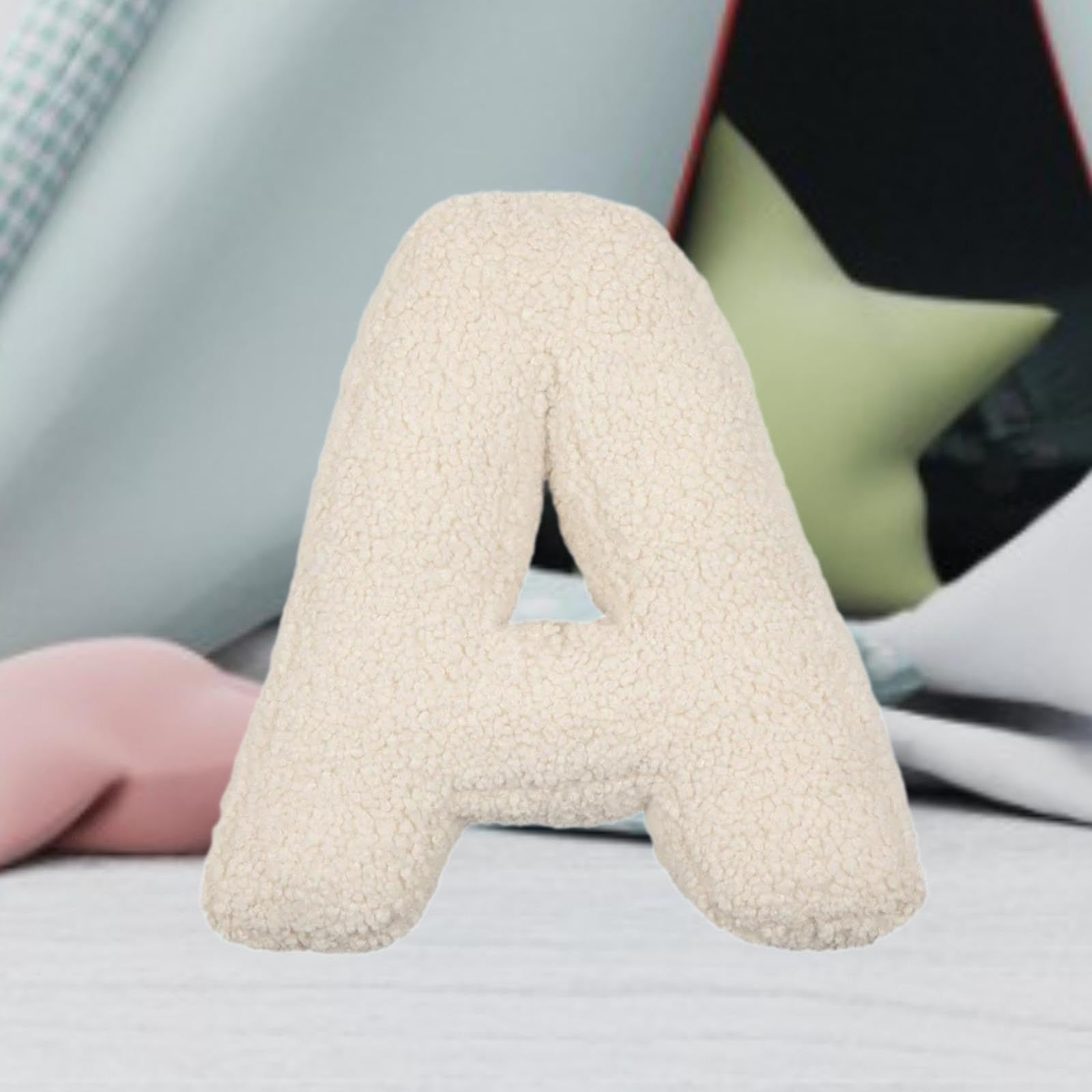 Milageto Cuscino di Peluche a Forma di Lettera, Regalo di Compleanno, Cuscino Decorativo da abbracciare, per Divano e Letto, a