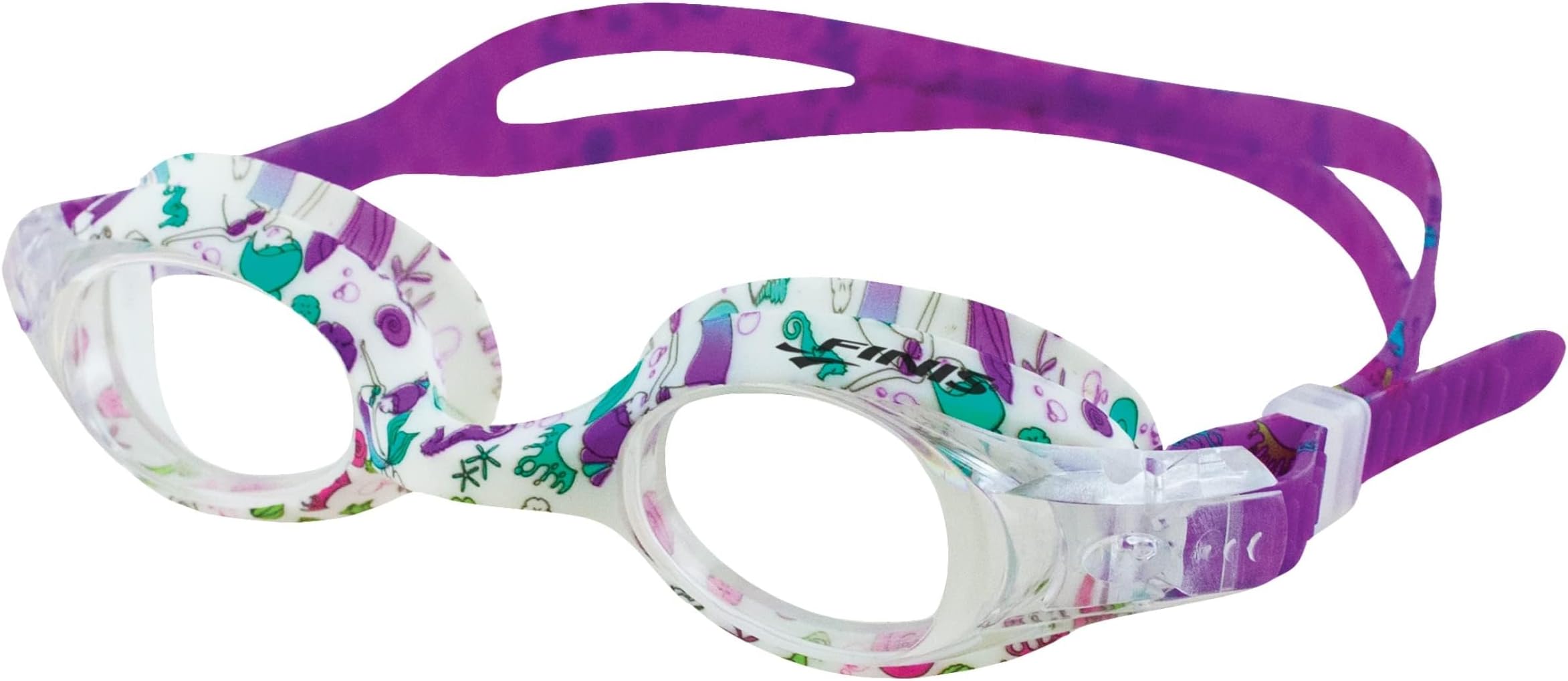 – FINIS Mermaid Goggles, Kids Swim Goggle, Fun Prints, Anti-Fog, UV Protection, Adjustable for Ages 4-10