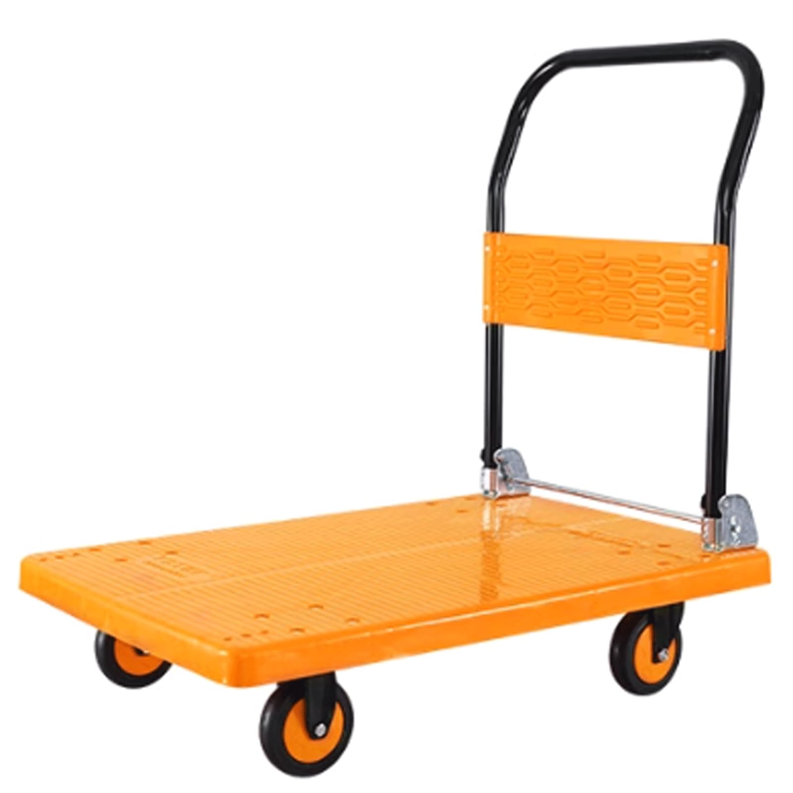 Heavy Duty Silent Flatbed Household Folding Trolley Portable Pull Push Truck Trailer Flatbed Trolley for Home Use,Hold Up to 440 Lbs