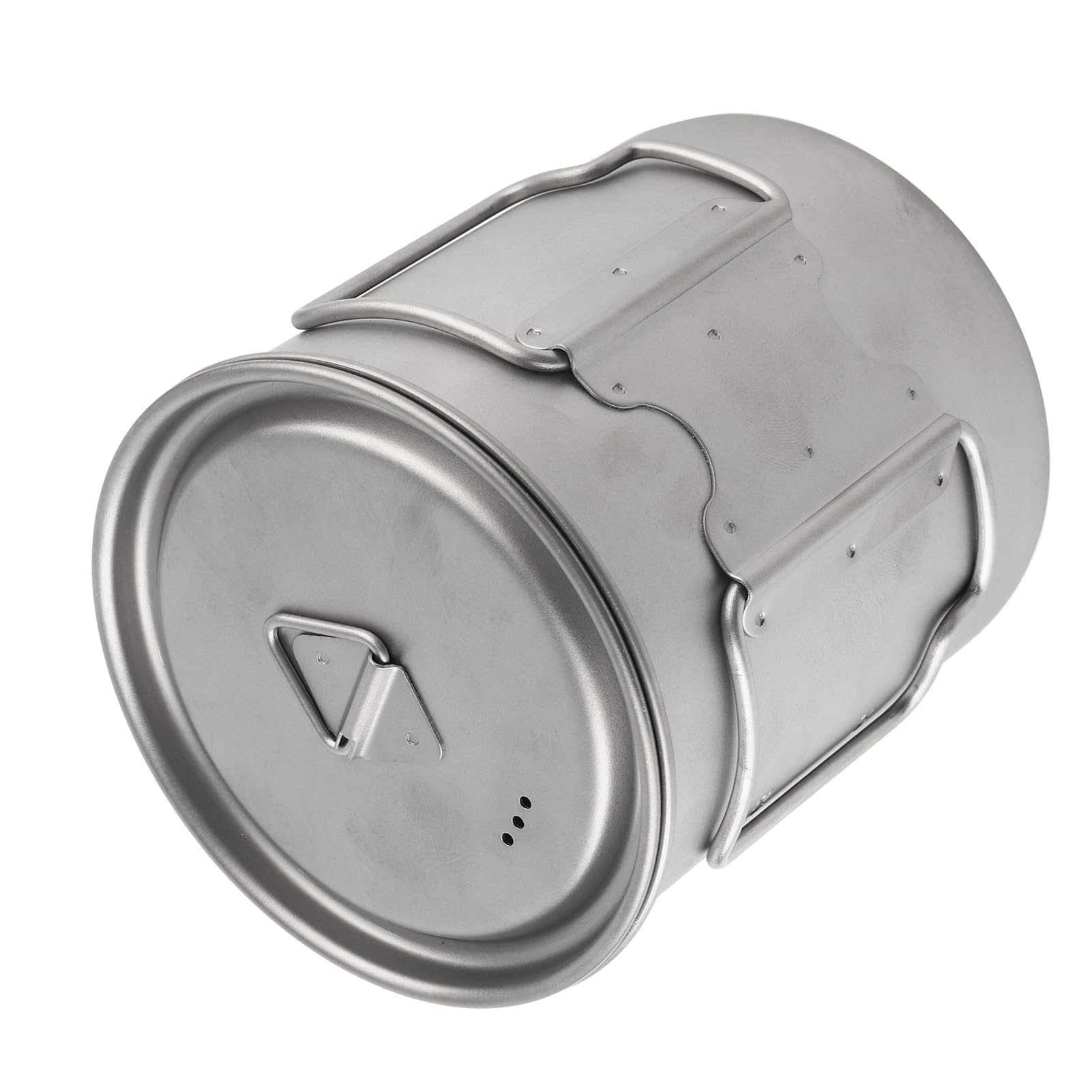 Changor Tasse de Camping en Titane avec Poignée Pliable, Design Compact et Léger pour les Activités de Plein Air, 1 X Tasse, 1 X Couvercle (750 ml)