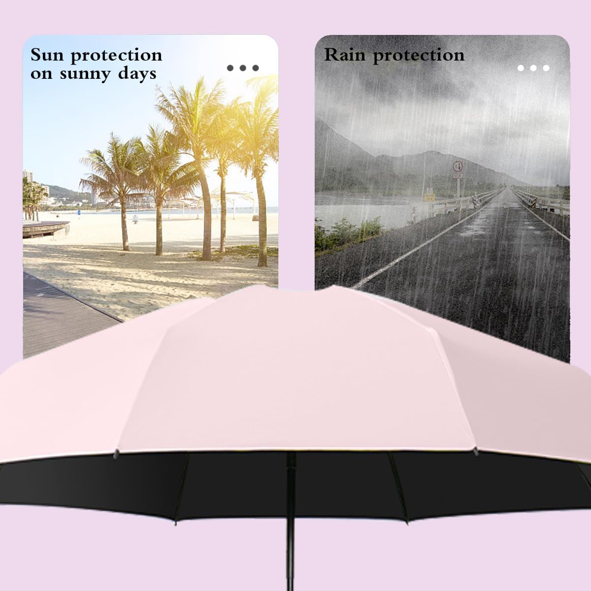 Nakazawa Stroller Sunshade Clip-on Adjustable Universal, Adjustable Steering Angle, Reinforced Umbrella Frame, Compact and Lightweight, Suitable for All Kinds of Strollers(Pink) - 3
