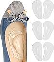 Dr. Foot's Arch Support Shoe Insoles for Flat Feet, Gel Arch Inserts for Plantar Fasciitis, Adhesive Arch Pad for Relieve Pressure and Feet Pain- 3 Pairs (Clear, 3 Count (Pack of 1))