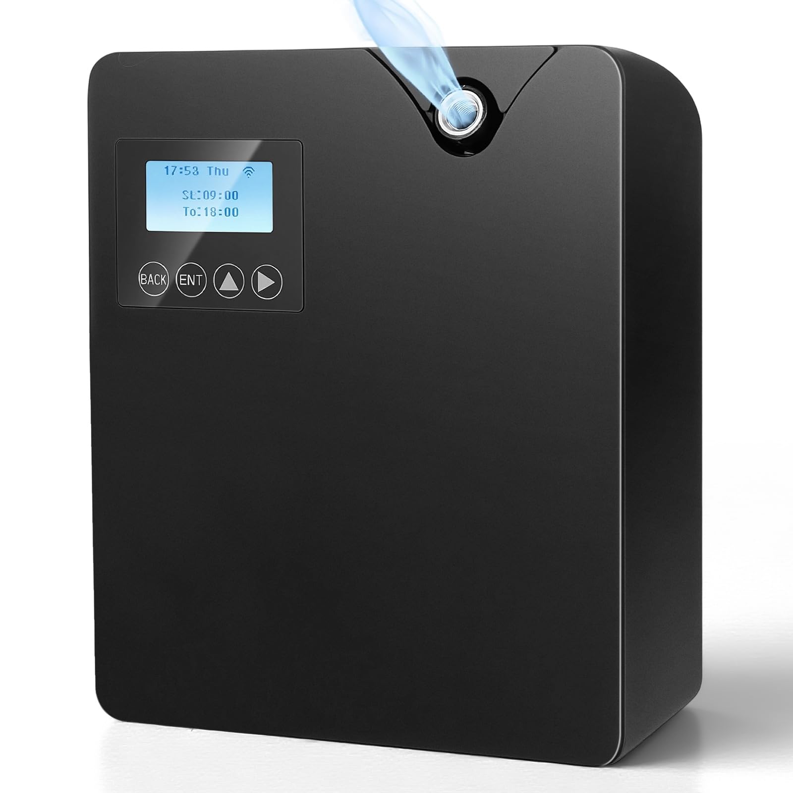 Máquina de aire perfumado inteligente para el hogar, difusor de aceites esenciales sin agua profesional de 300 ml con tecnología de nebulización, control Bluetooth y Wi-Fi (Negro)