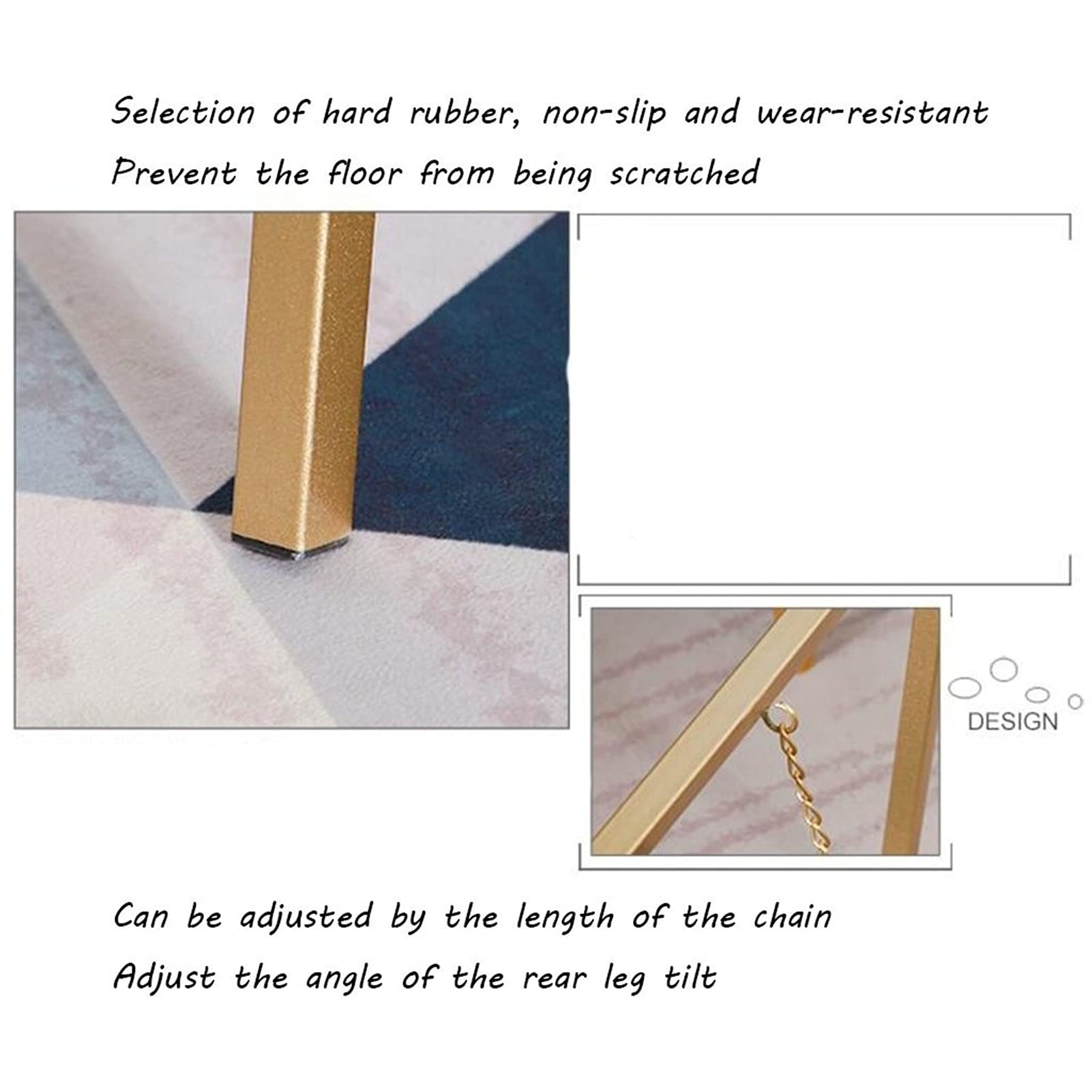 treppiede Supporto di Benvenuto per Hotel, Oggetti di Scena per Matrimoni Supporto per Poster da Pavimento, Cavalletto per esposizione di Dipinti Decorativi in Ferro Regolabile per Interni (120 cm)