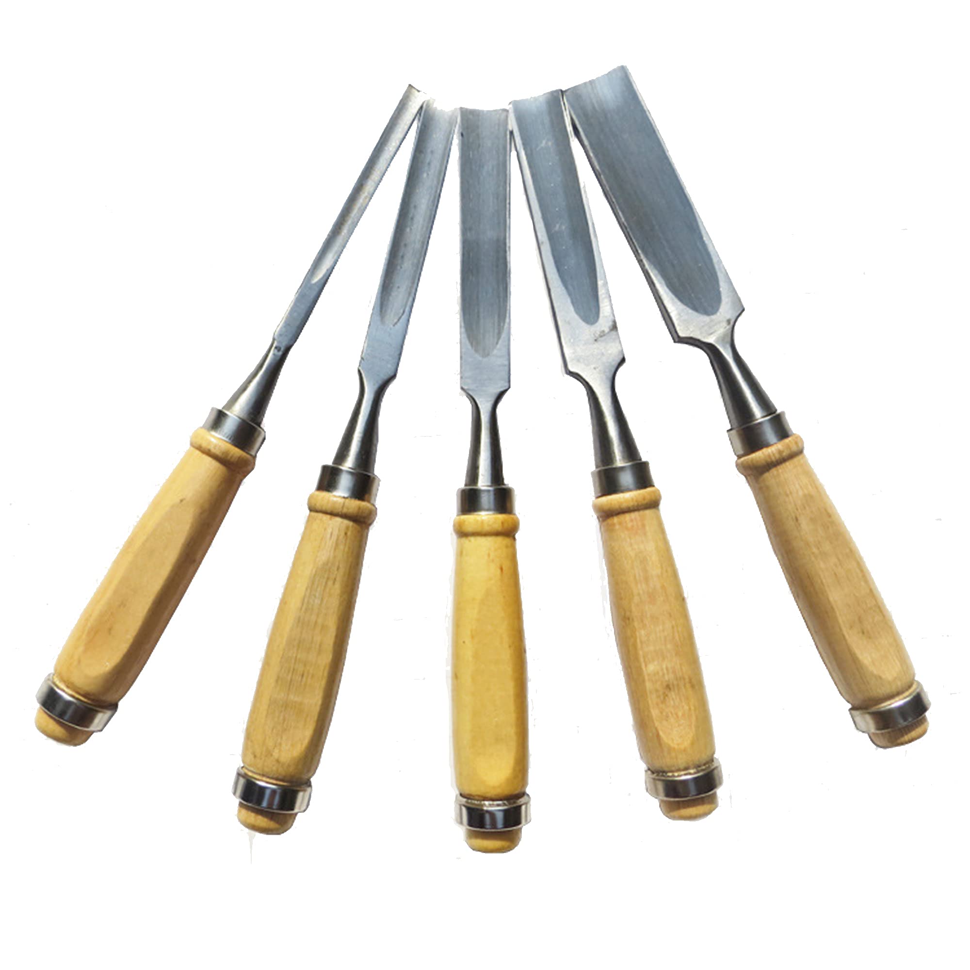 Scalpelli da legno Set di 5 scalpelli da legno scalpelli da legno in acciaio ad alto tenore di carbonio scalpelli da legno per falegnameria per la lavorazione del legno intaglio