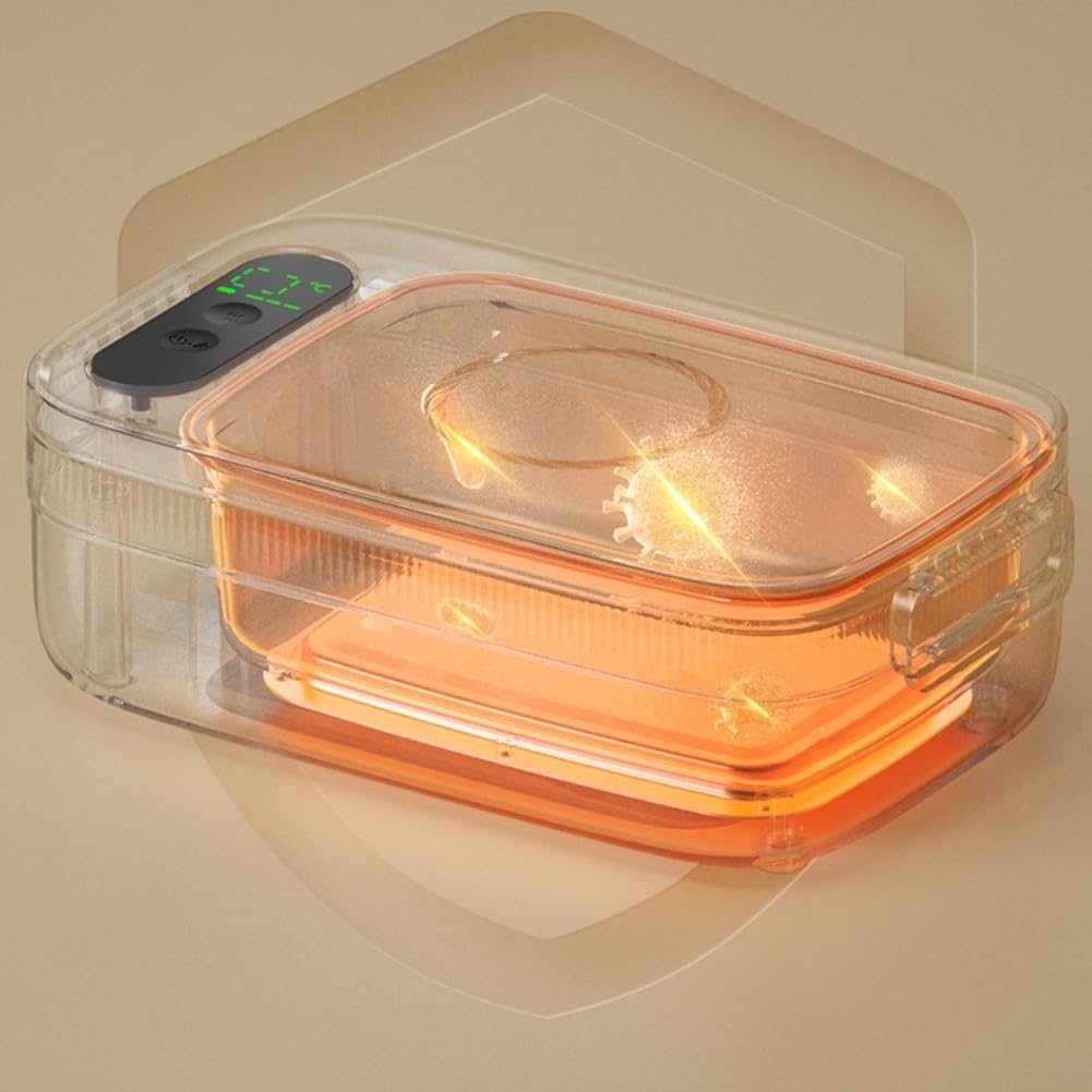 Fiambrera eléctrica inalámbrica de 14.000 mAh, 1 L, para adultos, con 8 temporizadores y 4 temp, carga rápida tipo C, recipiente de acero inoxidable a prueba de fugas, para oficina, viajes, camiones
