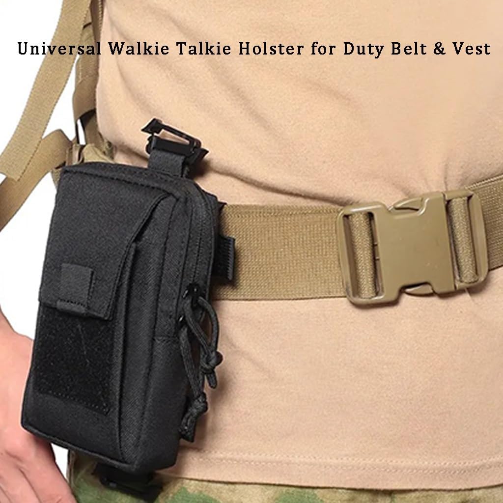 Universal Tactical Molle Pouch, Compact Admin Shoulder Bag, Adjustable Duty Belt Accessories, Magazine Bag for Outdoor Sports, Versatile Walkie Talkie Holder Carrier