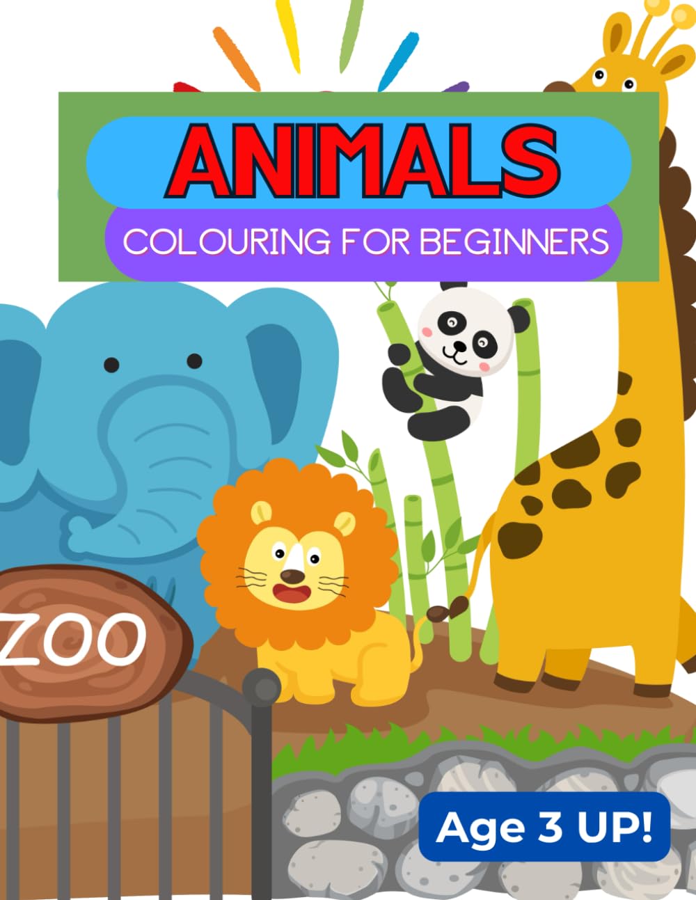ANIMAL COLOURING BOOK FOR BEGINNERS