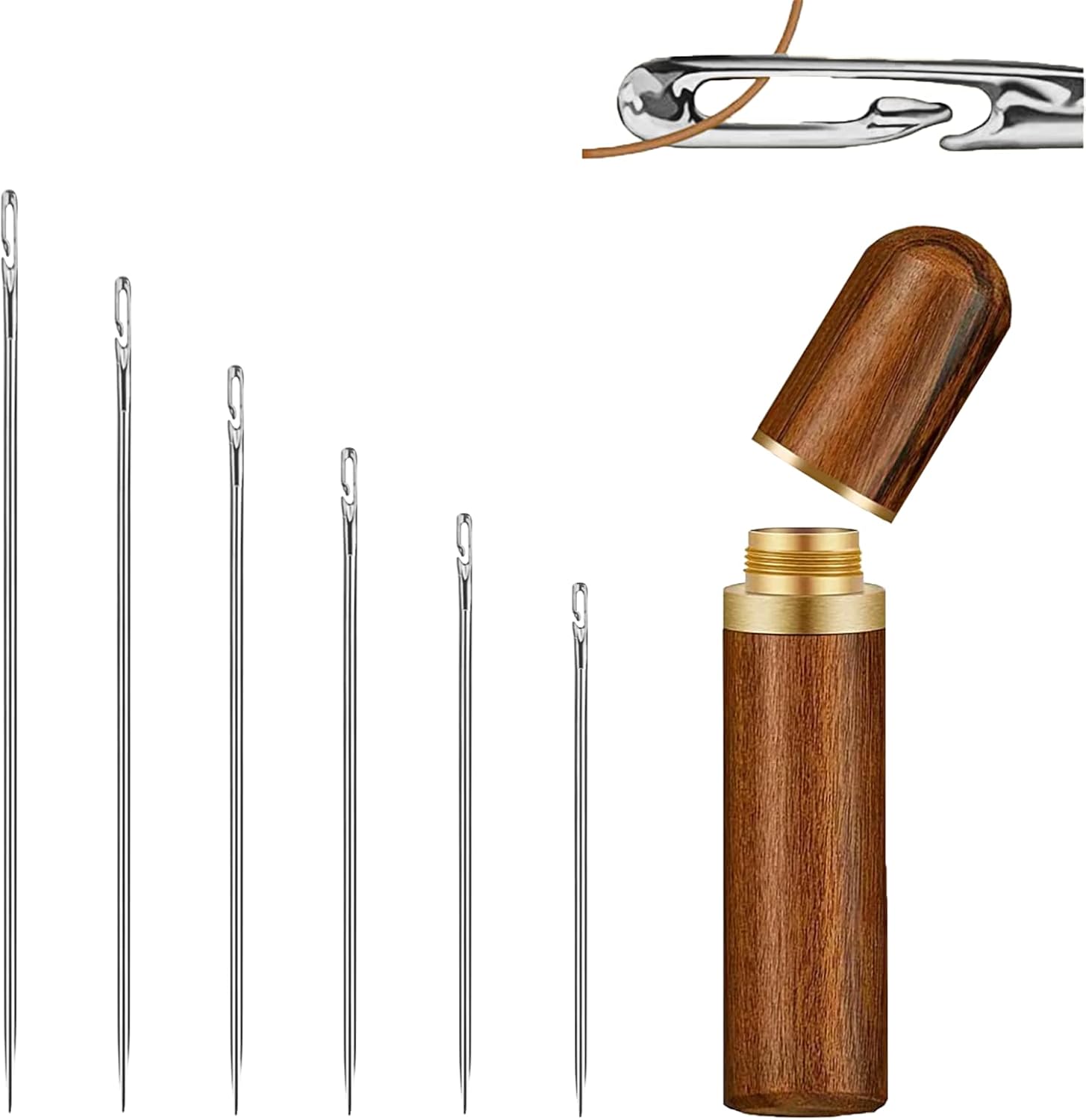 SelfThreading Needles, 24 Pcs Easy Thread Needles Hand Sewing Easy