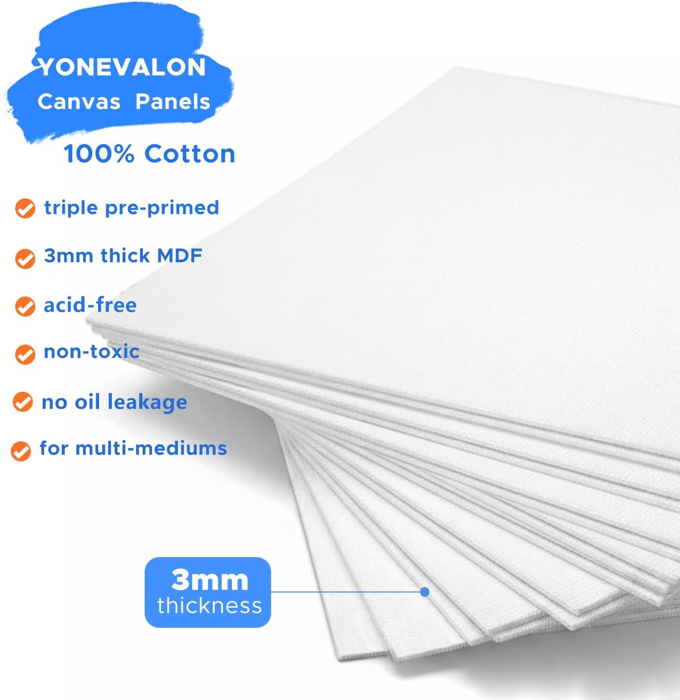 Canvas Boards 82 Pack, 8x10inch Blank Canvases for Painting Bulk, Gesso Primed Acid-Free 100% Cotton Painting Canvas Panels for Acrylic Oil Tempera Watercolor Paints, Art Painting Supplies