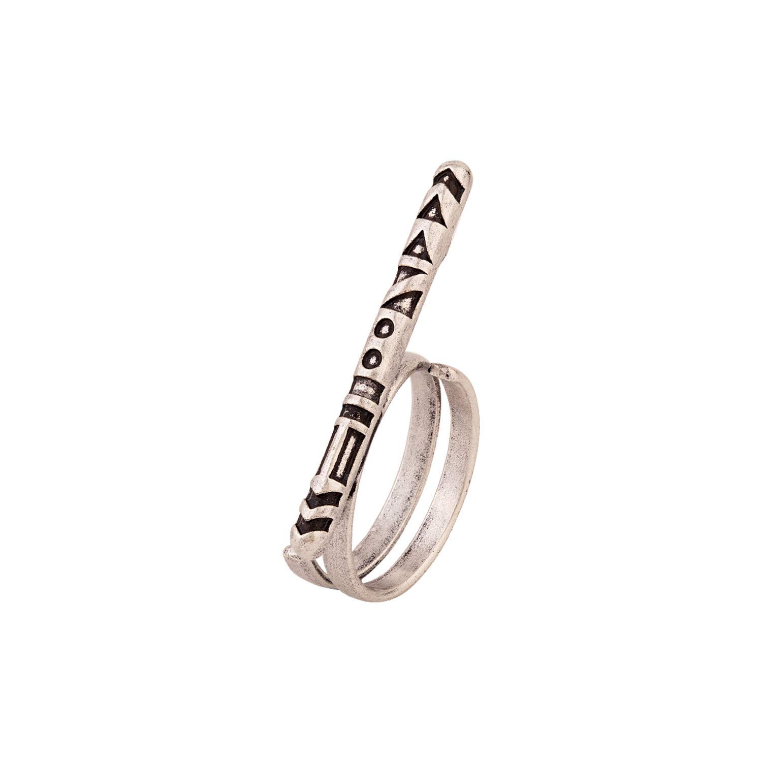 VOYLLA Brass Aztec Long Bar Ring (B083GVYVV2) Amazon Price History, Amazon Price Tracker