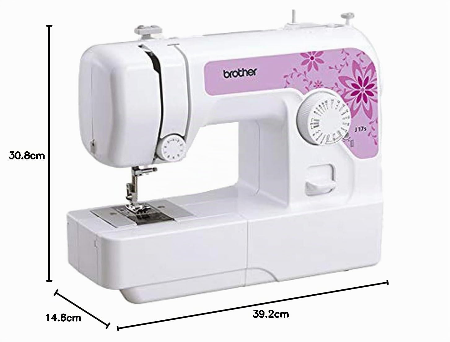 Brother J17s máquina de Coser, Blanco, L
