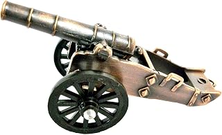 Americana Revolutionary War Cannon Pencil Sharpener - Bronze Plastic, Hand Powered, 3.5" x 1" x 1.5"