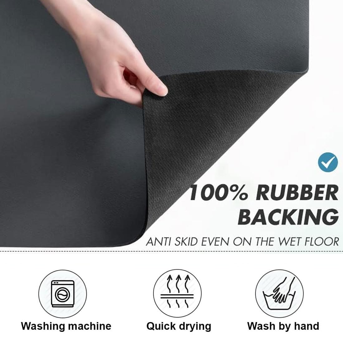 Lot De 2 Tapis à Café Absorbant En Terre De Diatomée De 30,5/40,6/50,8 Cm, Tapis De Séchage Antidérapants Pour Machine à Café (gris Foncé, 30 X 40 Cm