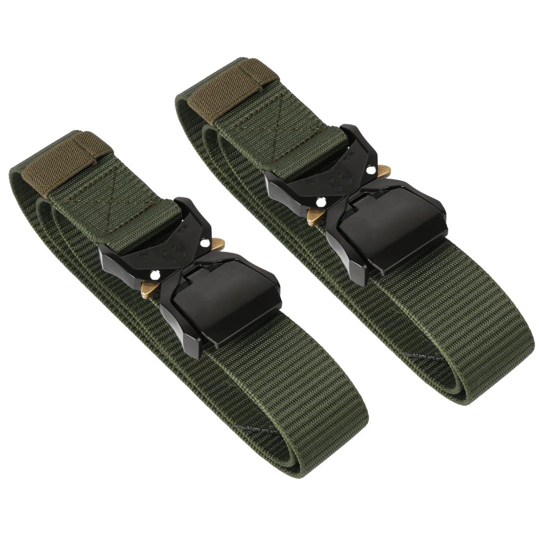Tactical Belt for Men Military : Green : Waist Size 50