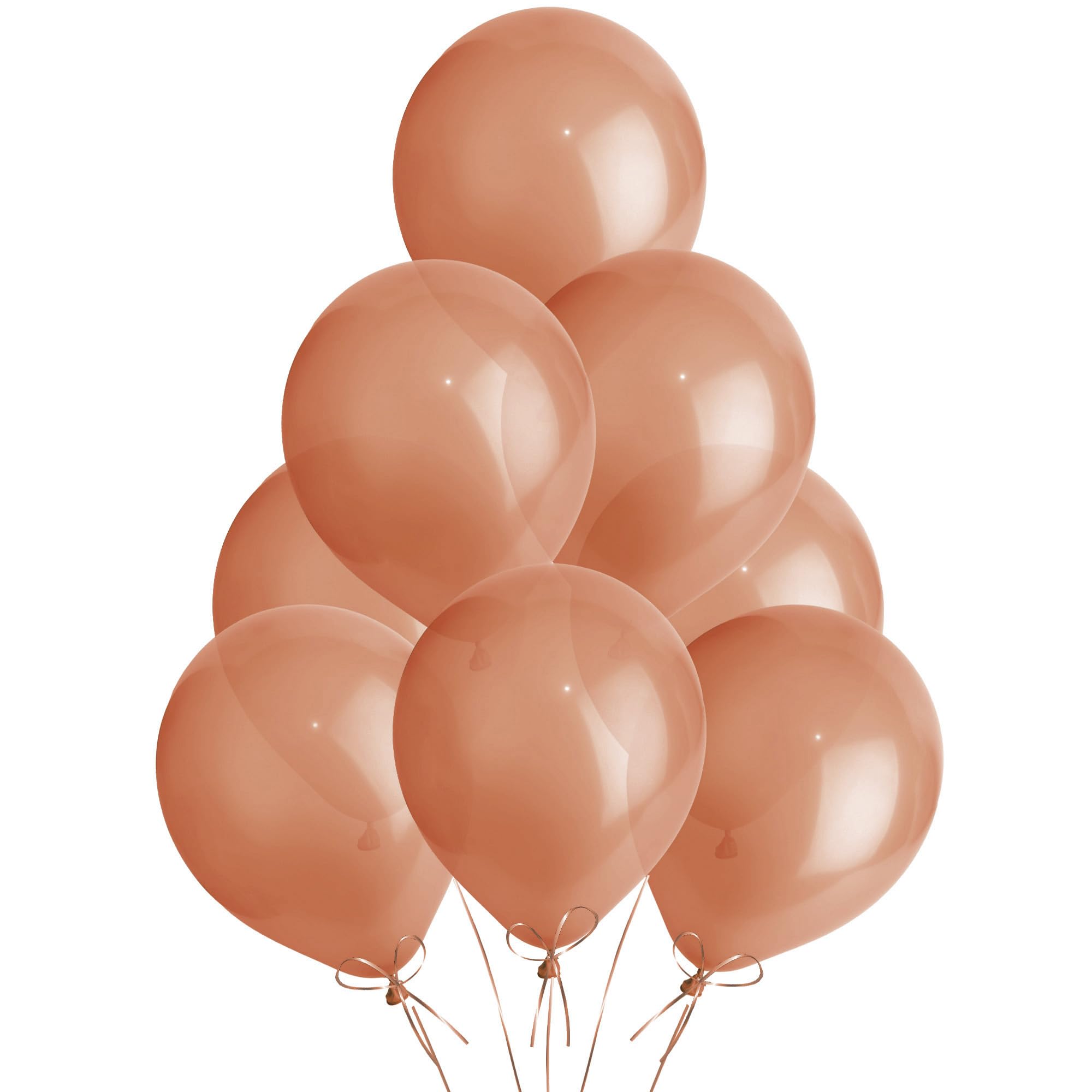 Metallic Dark Brown Balloons 100 Pack, Large 12 Inch Thick Latex Biodegradable Helium Party Balloons for Birthday, Wedding, Baby Shower, Valentine's Day Events Decoration for Balloon Arch Garland
