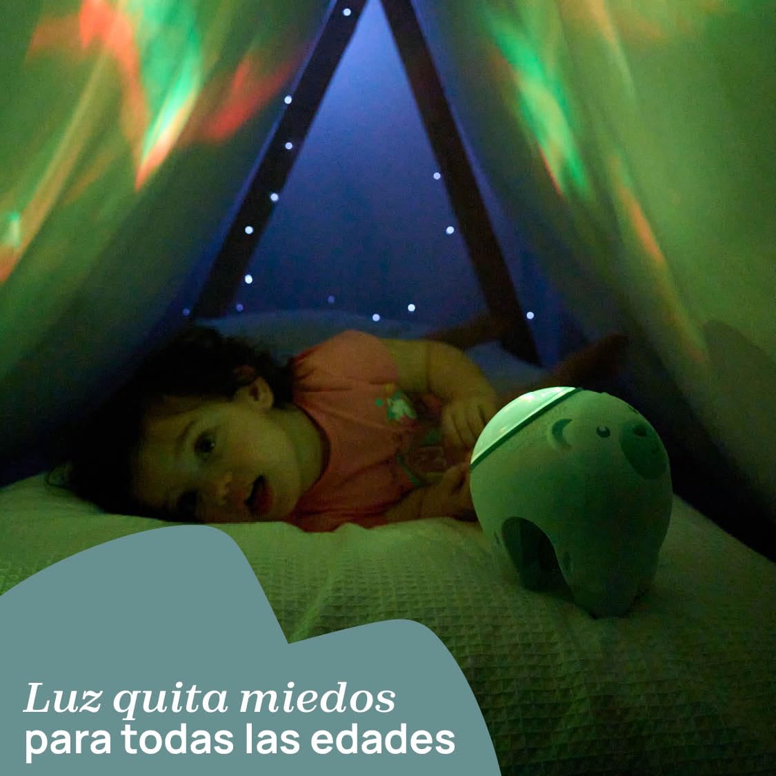 Chicco Projecteur Ours Polaire 2en1, Veilleuse bébé Pour berceaux, lits d'enfant et chevets Next2Me, projection d'une aurore boréale, 30 minutes de musique classique, sons de la nature, 0 mois et plus